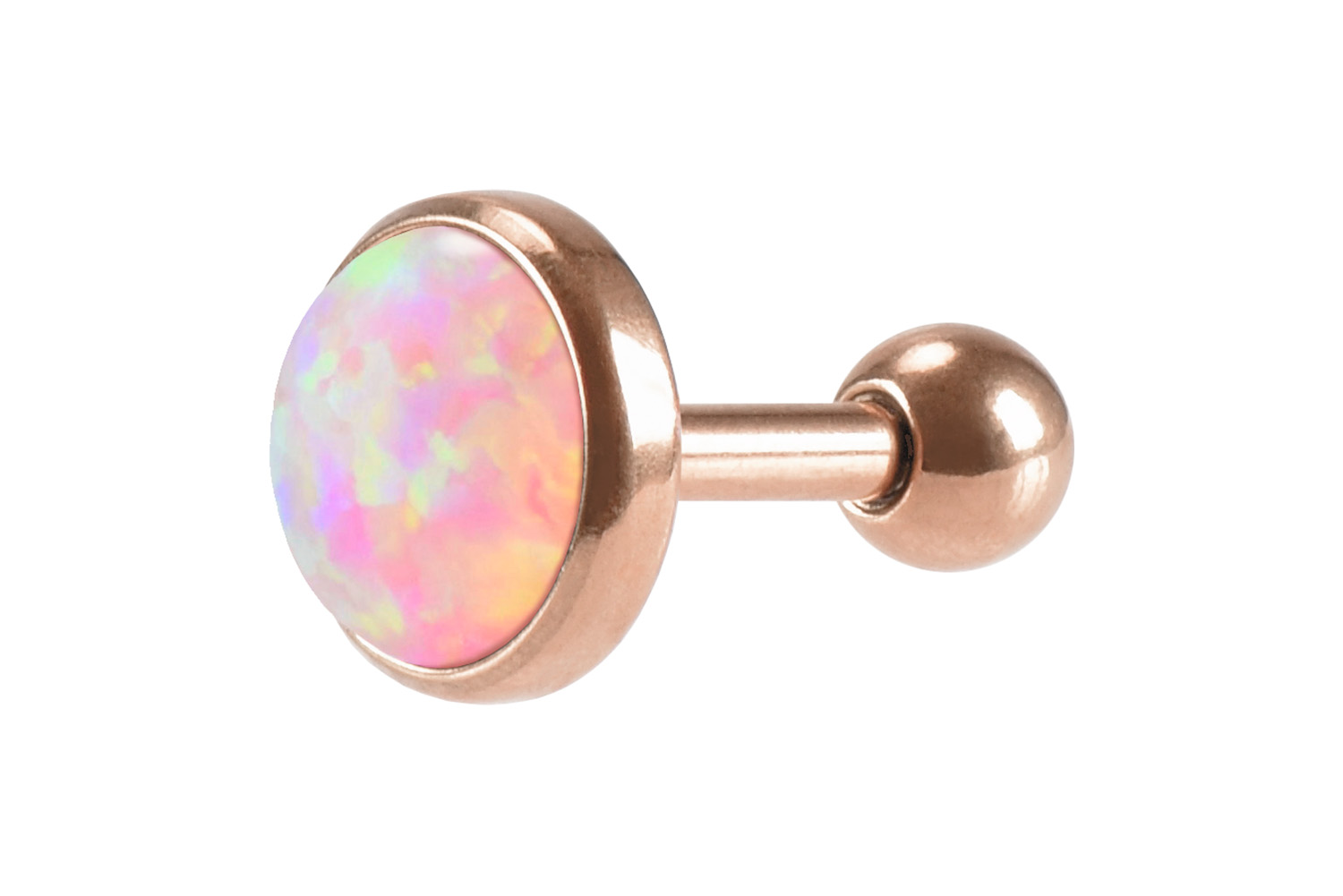 Chirurgenstahl Ohrpiercing SYNTHETISCHER OPAL ++SALE++